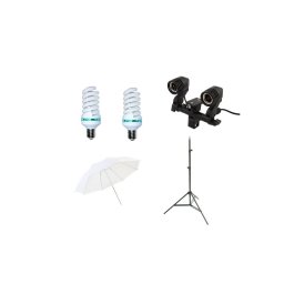 Starter kit lumina continua cu 2 becuri si umbrela de difuzie 84cm