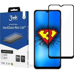 Sticla securizata 3mk HardGlass Max Lite pentru Samsung Galaxy A02s, 9H, Margine neagra