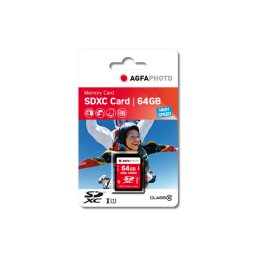 Card memorie Card de memorie SDXC AgfaPhoto High Speed UHS I 64 GB, U1, V30, Class 10, Citire 100 MB/s / Scriere 50 MB/s