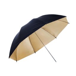 Umbrela gold - black 109cm