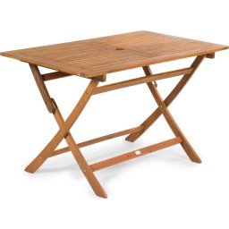 Masa pliabila de gradina FDZN 4011-T 120x70 cm, inaltime 74 cm, lemn tratat de salcam tropical
