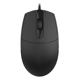 Mouse OM439B – Mouse optic cu fir USB, 1000 DPI, 3 butoane + scroll, negru