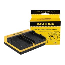 Patona Dual incarcator pentru Sony NP-FM50 NP-F550 NP-F750 NP-F970 inkl. Micro-USB Kabel