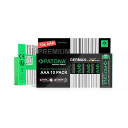​Baterii Alkaline AAA PATONA Premium 10 pcs Micro LR03 Battery