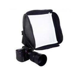 Diffuser mini-softbox pliabil 23x23cm pentru blitz-uri pe patina cu prindere velcro