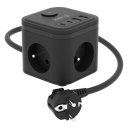Prelungitor KERG SMART – 3-SOCKET POWER STRIP + USB-A+USB-C CHARGER 1.5M 3×1.5MM2 H05VV-F 16A/250V
