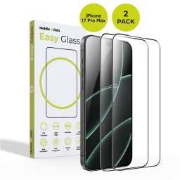 Sticla securizata Mobile Origin EasyGlass pentru iPhone 17 Pro Max, set 2 bucati