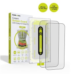 Folie Mobile Origin Screen Guard full coverage pentru iPhone 17 Pro Max, aplicator inclus, set 2 bucati