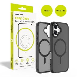Husa Husă telefon Mobile Origin Hybrid MagSafe 16 pentru iPhone 16, matte black, design elegant – Negru