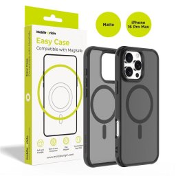 Husa Mobile Origin Hybrid MagSafe pentru iPhone 16 Pro Max, matte black, design elegant