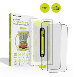Folie Mobile Origin Screen Guard full coverage pentru iPhone Air, aplicator inclus, set 2 bucati