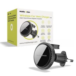 Incarcator auto wireless Mobile Origin CA18 pentru ventilatie, compatibil Apple Watch si iPhone MagSafe