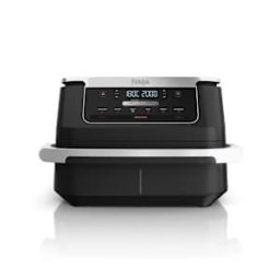 Friteuza Ninja AF550EU fryer Double 6.6 L Stand-alone 2470 W Hot air fryer Black, Silver