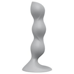 Satisfyer Triple Ball-R - dildo cu bile - silicon gri