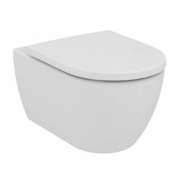 Set vas wc suspendat Ideal Standard Ellisse Rimless cu capac soft close, alb