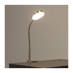Lampă cu clemă LED/3,2W/230V, crom mat