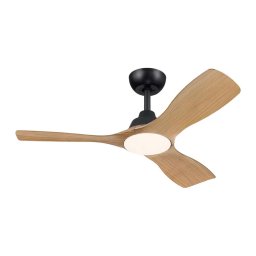Philips - Ventilator de tavan dimabil OLAS cu LED, 24W/230V, diam. 106 cm, negru/maro + telecomandă
