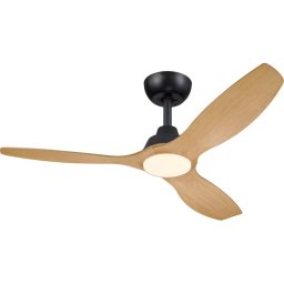 Ventilator de tavan Philips OLAS LED/24W/230V, dimabil, Ø 132 cm, negru/maro, cu telecomandă