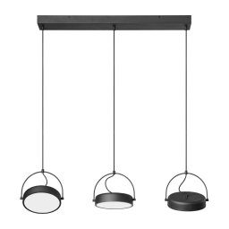Osram - Lustră LED suspendată pe cablu DECOR PUCK, 3 x LED, 12 W, 230 V, CRI 90, negru