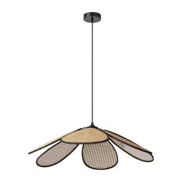 Osram - Pendul pe cablu DECOR RATTAN, 1xE27/15W/230V, Ø 69 cm, bej/negru