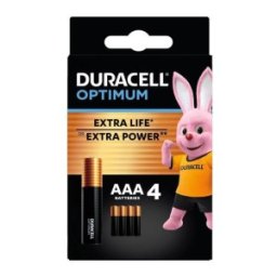 Baterie Alcalina Duracell Optimum R3 (AAA), 4 Bucati, Blister