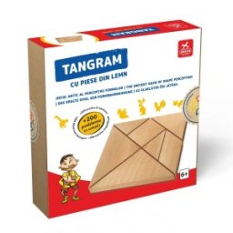 Joc Tangram cu 7 Piese de Lemn, Deico