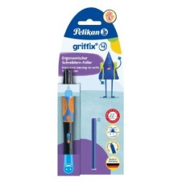 Stilou Griffix pentru Stangaci, Culoare Neon Black, Blister