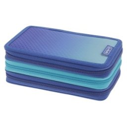 Penar Echipat 31 Piese 3 Fermoare Dip Dye, Culoare Albastru / Turcoaz