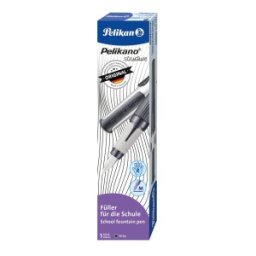 Stilou Pelikano Structure, Penita M, Grip Ergonomic, pentru Dreptaci + 1 Patron Mare Albastru, Gri, in Cutie de Carton