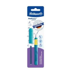 Stilou Pelikano Junior, Grip Ergonomic, pentru Dreptaci, 1 Rezerva Inclusa, Diverse Culori