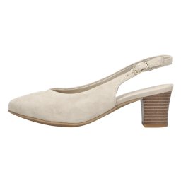 Pantofi dama, Rieker, 44651-60-Bej, casual, piele intoarsa, cu toc, bej (Marime: 41)
