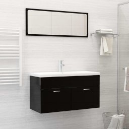 Chiuveta încorporata cu robinet, alb, 91x39x18 cm, ceramica GartenMobel Dekor
