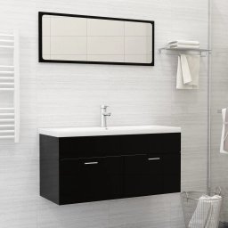 Chiuveta încorporata cu robinet, alb, 101x39x18 cm, ceramica GartenMobel Dekor