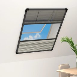 Plasa insecte pentru ferestre, 60x80 cm, aluminiu, cu umbrar GartenMobel Dekor