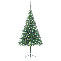 Brad de Craciun pre-iluminat cu globuri, 180 cm, 564 de ramuri GartenMobel Dekor