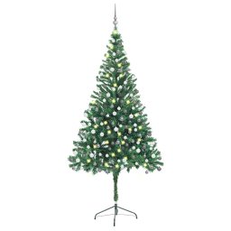 Brad de Craciun pre-iluminat cu set globuri, 210 cm, 910 ramuri GartenMobel Dekor