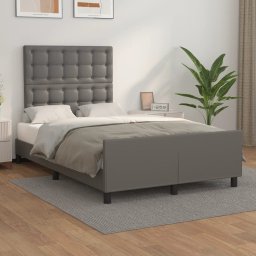 Cadru de pat cu tablie, gri, 120x200 cm, piele ecologica GartenMobel Dekor
