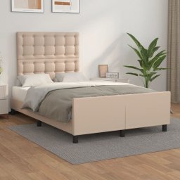 Cadru de pat cu tablie, cappuccino, 120x200 cm, piele ecologica GartenMobel Dekor