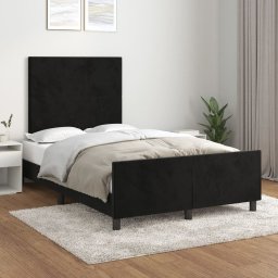 Cadru de pat fara saltea, negru, 120x200 cm, catifea GartenMobel Dekor