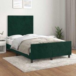 Cadru de pat fara saltea, verde închis, 120x200 cm, catifea GartenMobel Dekor