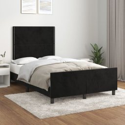 Cadru de pat fara saltea, negru, 120x200 cm, catifea GartenMobel Dekor