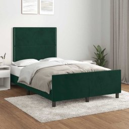 Cadru de pat fara saltea, verde închis, 120x200 cm, catifea GartenMobel Dekor