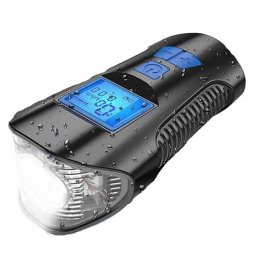 Lanterna de Bicicleta FY317 cu Claxon si Kilometraj DIGITAL
