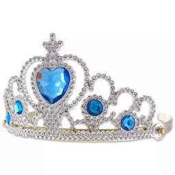 Tiara argintie şi pietre albastre