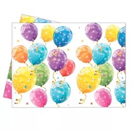 Faţă de masă din plastic cu model Baloane sclipitoare