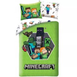 Minecraft: Set lenjerie de pat - 140 x 200 cm, 70 x 90 cm