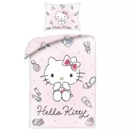 Hello Kitty: Set lenjerie de pat - 140 x 200 cm, 70 x 90 cm