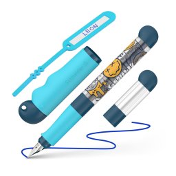 Stilou SCHNEIDER Base Kid (tip L - stangaci) - corp albastru/turcoaz
