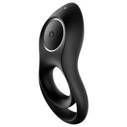 Satisfyer Legendary Duo - inel pentru penis cu vibrații, reîncărcabil - negru