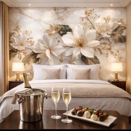 Fototapet Magnolia Marble Elegance flar93 (Alege materialul: : Autocolant Perete Laminat Lucios)